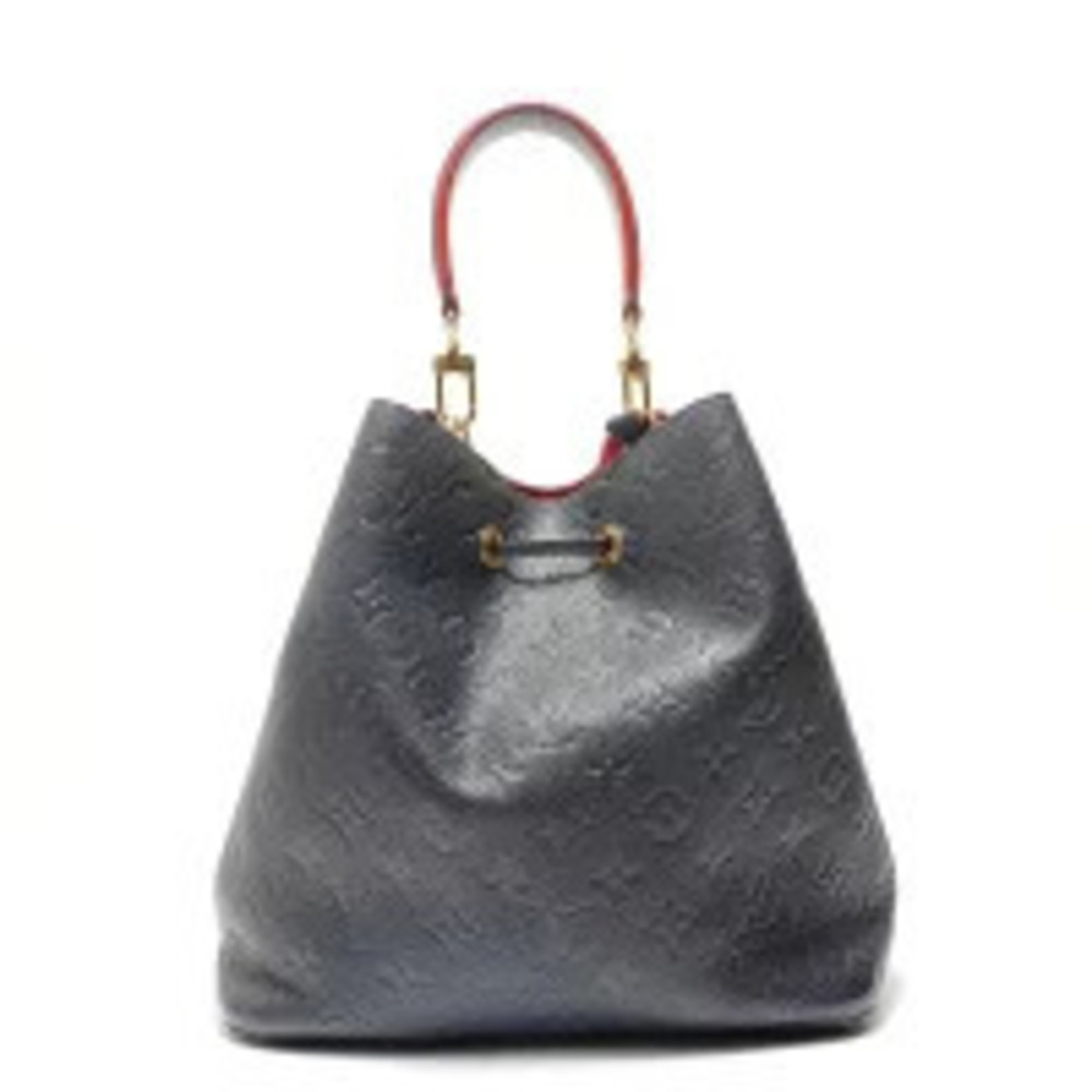 Louis Vuitton Monogram Empreinte Neo Noe Shoulder Bag Navy Blue